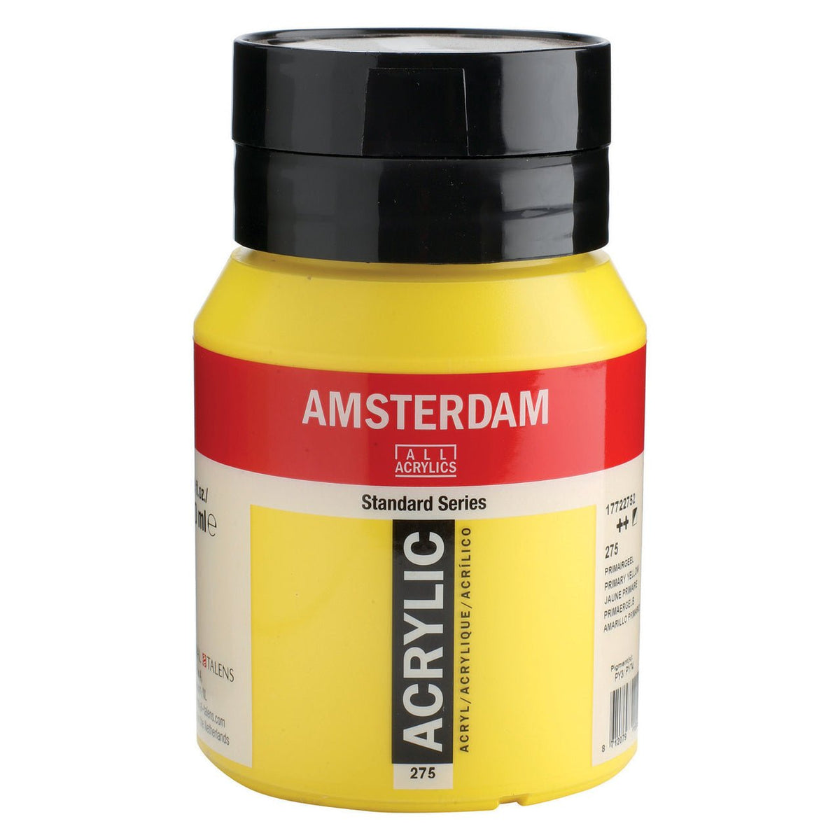 Amsterdam Standard Acrylic Paint 500ml Jar - Primary Yellow - merriartist.com
