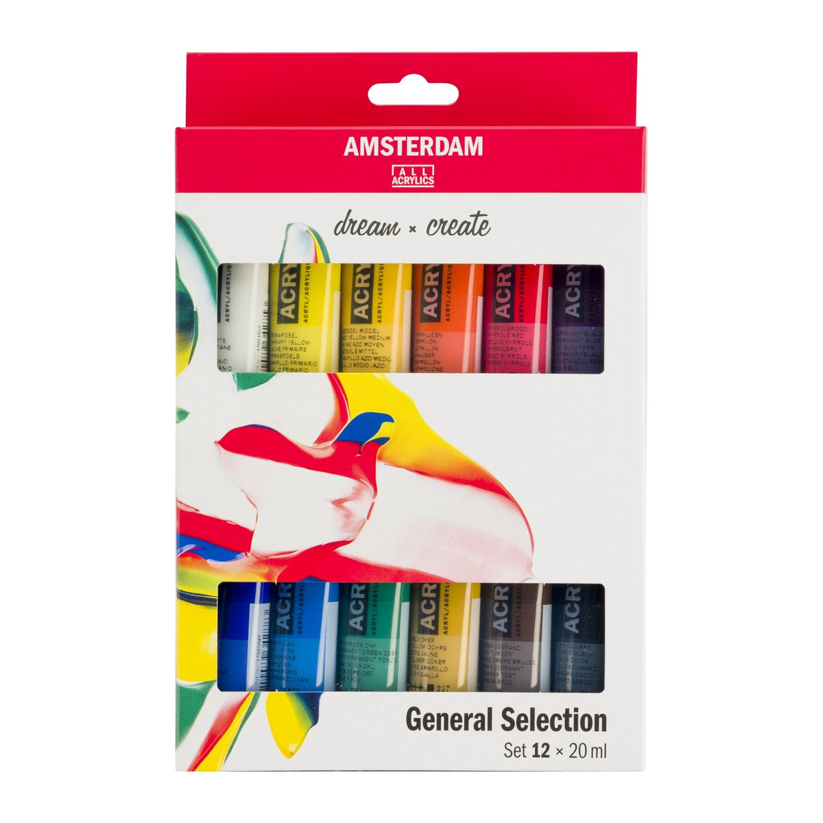 Amsterdam Standard Series Acrylic Paint Set of 12 Colors in 20ml tubes - merriartist.com