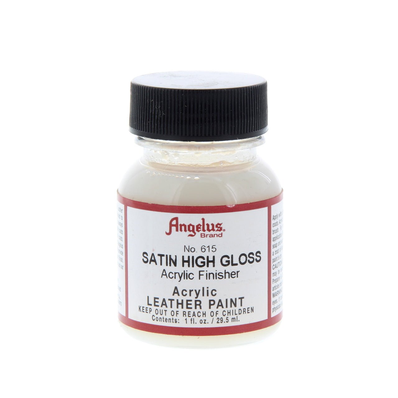 Angelus Acrylic Leather Finisher - 1 oz. Bottle - No. 615 Satin High Gloss - merriartist.com