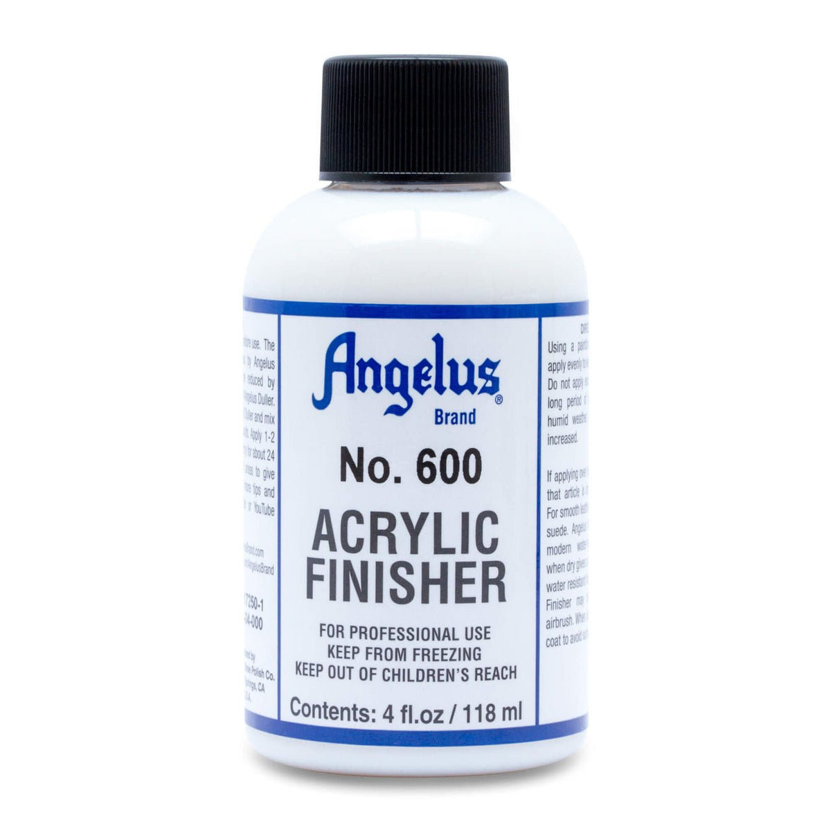 Angelus Acrylic Leather Finisher - 4 oz. Bottle - No. 600 Normal - merriartist.com