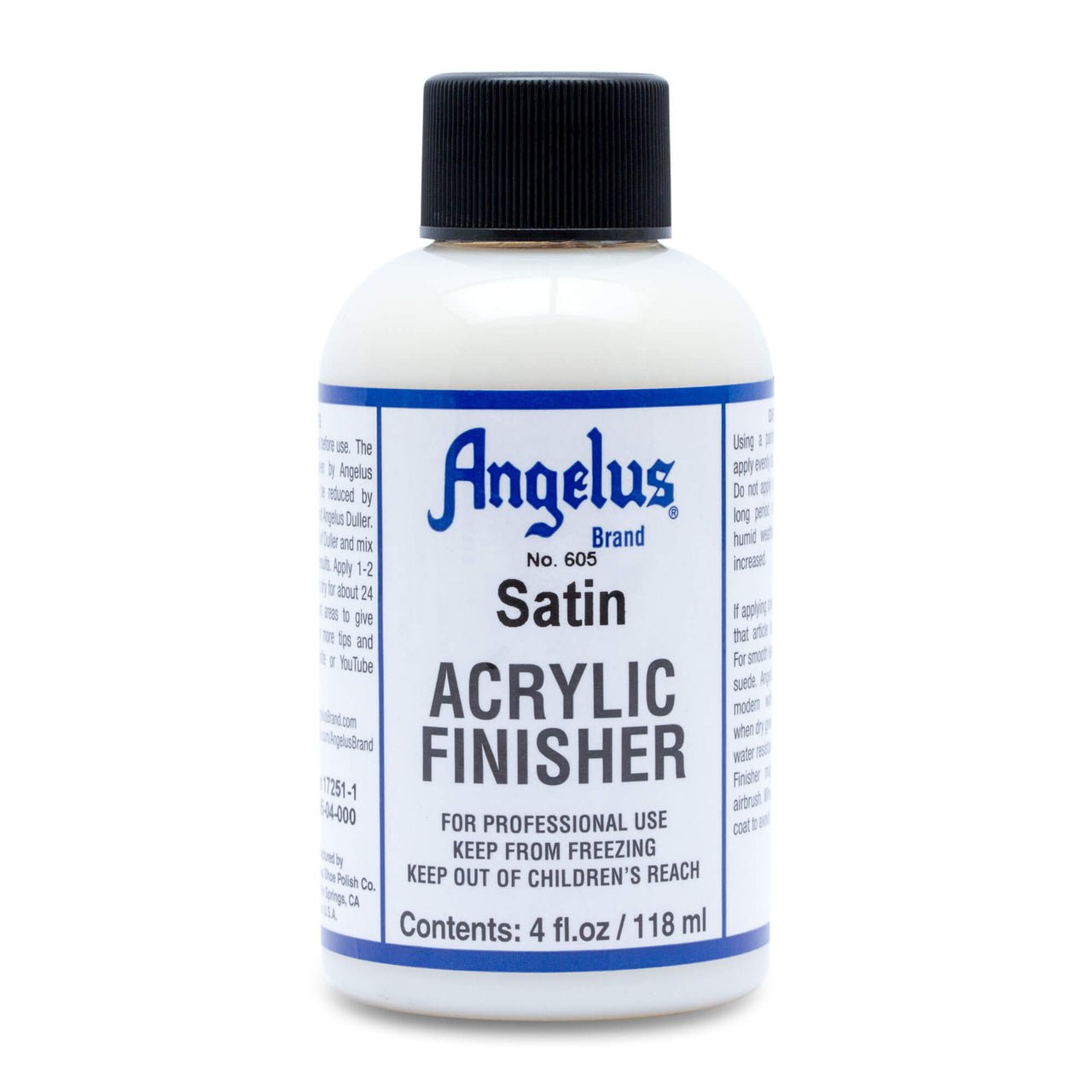 Angelus Acrylic Leather Finisher - 4 oz. Bottle - No. 605 Satin - merriartist.com