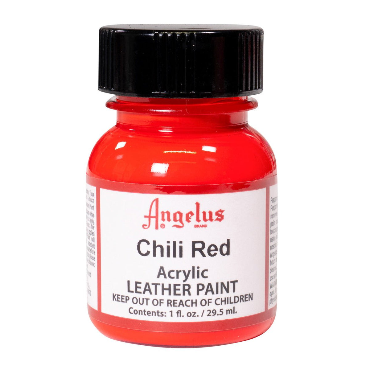 Angelus Acrylic Leather Paint - 1 oz. Bottle - Chili Red - merriartist.com