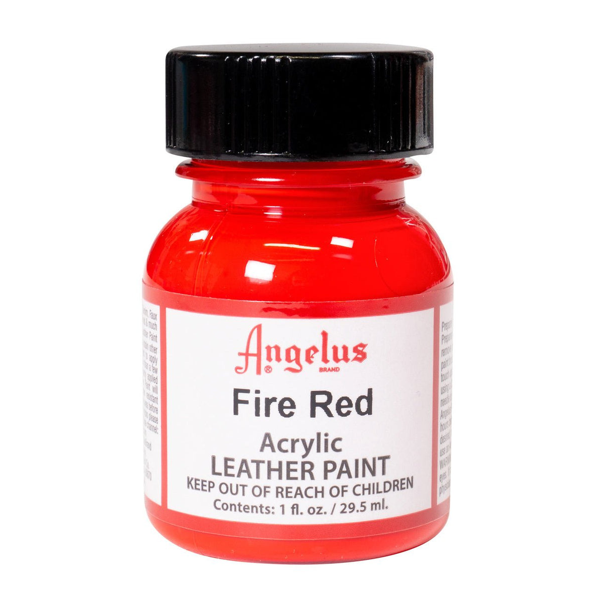 Angelus Acrylic Leather Paint - 1 oz. Bottle - Fire Red - merriartist.com