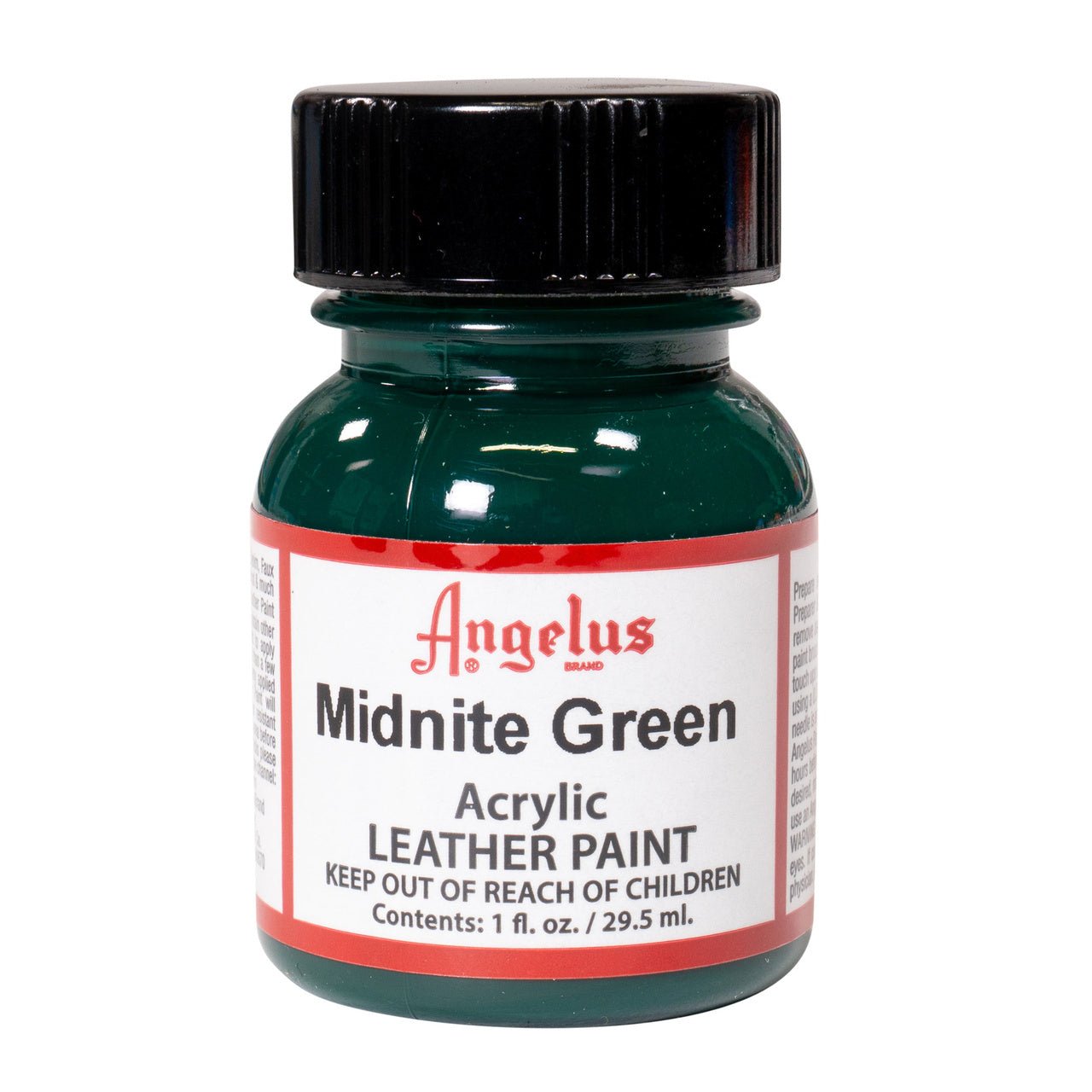 Angelus Acrylic Leather Paint - 1 oz. Bottle - Midnite Green - merriartist.com