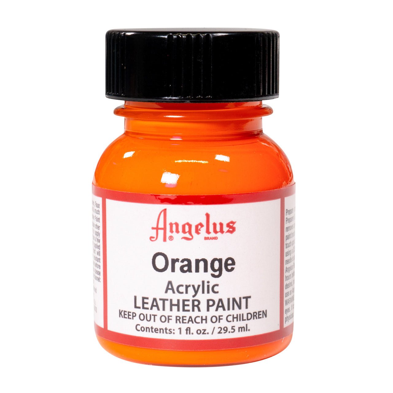 Angelus Acrylic Leather Paint - 1 oz. Bottle - Orange - merriartist.com