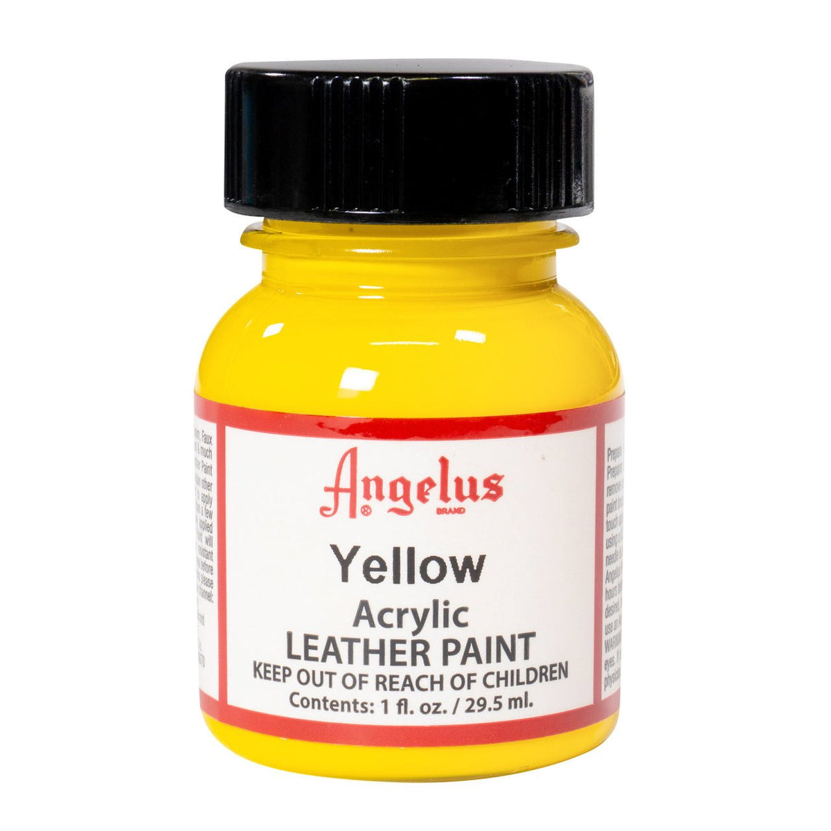 Angelus Acrylic Leather Paint - 1 oz. Bottle - Yellow - merriartist.com