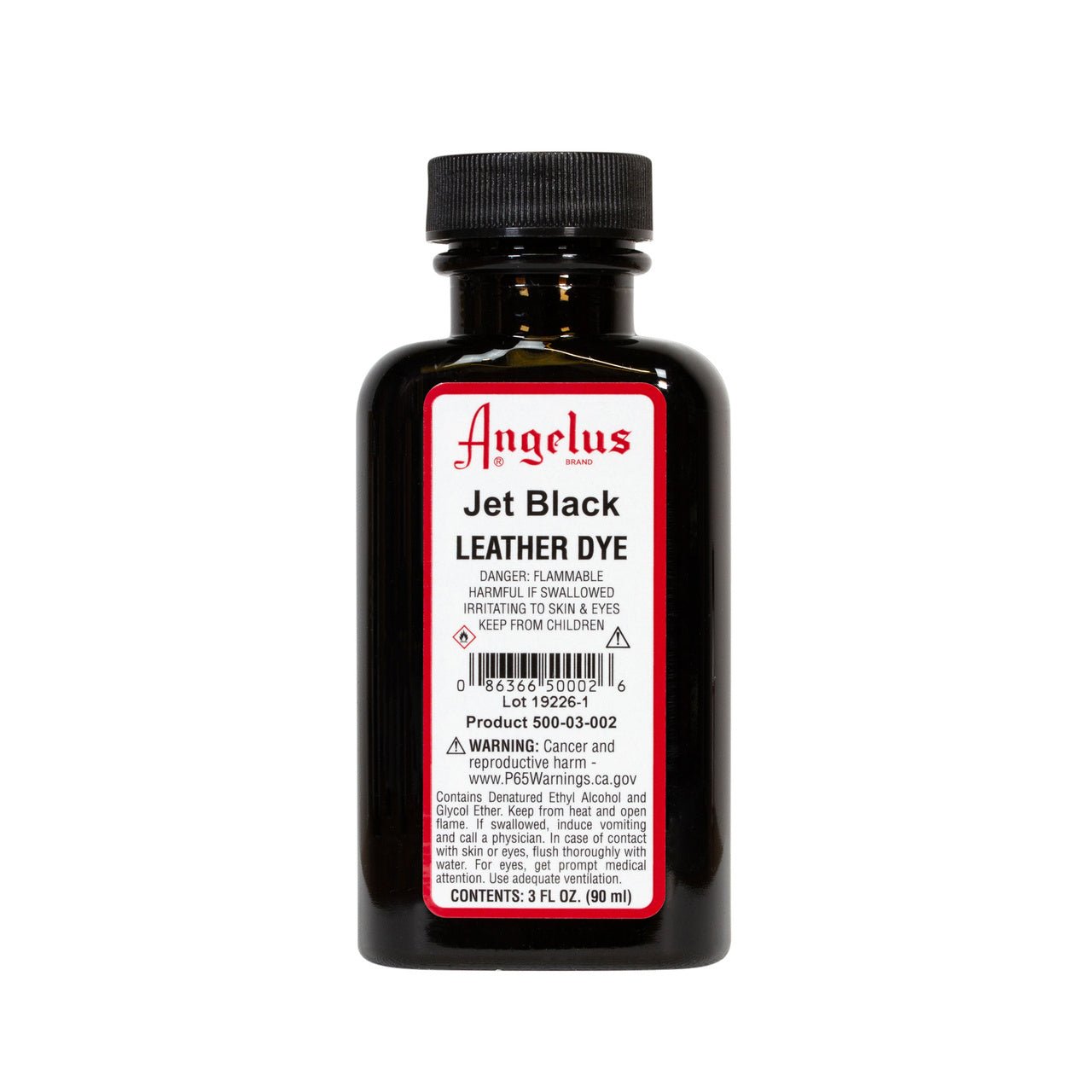 Angelus Leather Dye 3 fl oz (88.7 ml) - Jet Black - merriartist.com