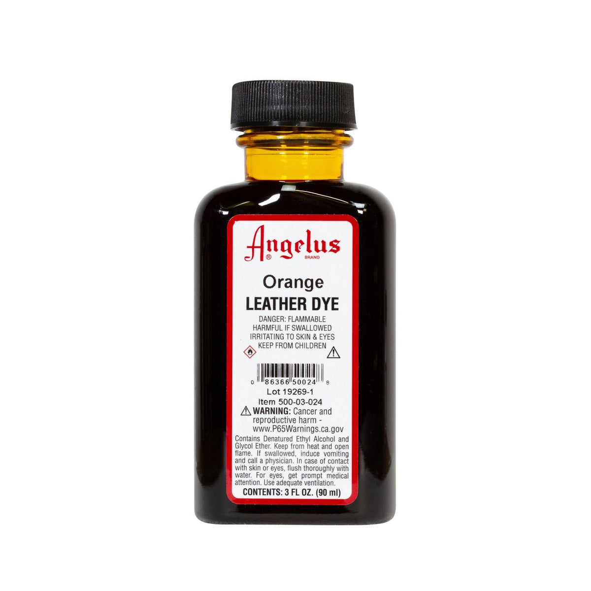 Angelus Leather Dye 3 fl oz (88.7 ml) - Orange - merriartist.com