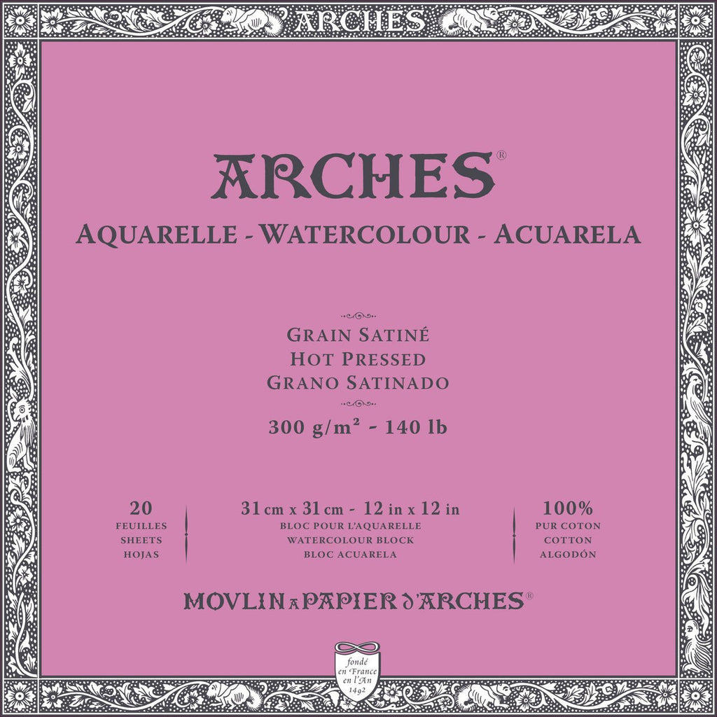 Arches Watercolor Block - 5.9 x 11.8, Cold Press, 140 lb, 20 sheets