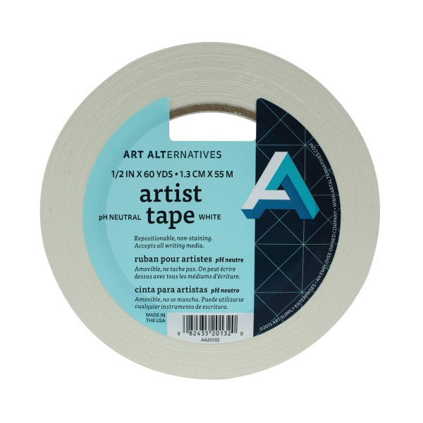 Art Alternatives Artist Tape White 1/2 inch x 60 yds - merriartist.com