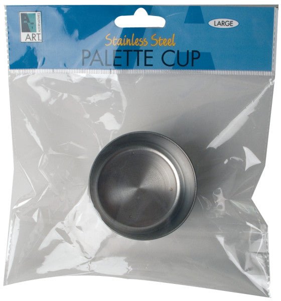 Art Alternatives Stainless Steel Clip-on Palette Cup - Single - Large 2-3/8 inch X 1 -1/2 inch - merriartist.com