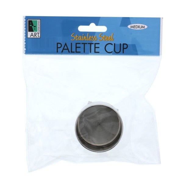 Art Alternatives Stainless Steel Clip-on Palette Cup - Single - Medium 1-3/4 inch x 1-3/16 inch - merriartist.com