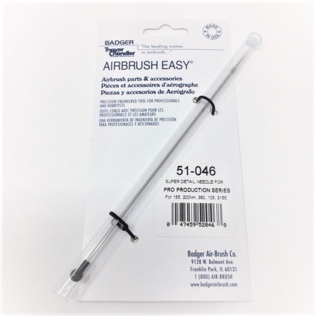 Badger Airbrush Replacement Part 51-046 Super Detail Needle for Pro Production Series (black end) - merriartist.com
