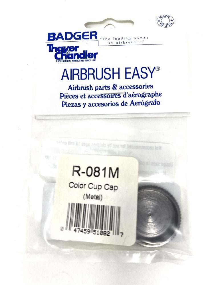 Badger Airbrush Replacement Part B7:B48R-081M Color Cup Cap (Metal) - merriartist.com