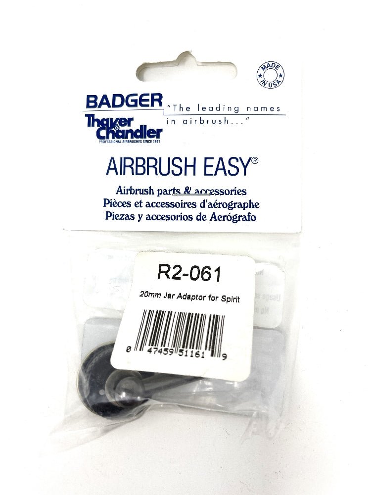 Badger Airbrush Replacement Part R2-061 20mm Jar Adaptor for Spirit - merriartist.com