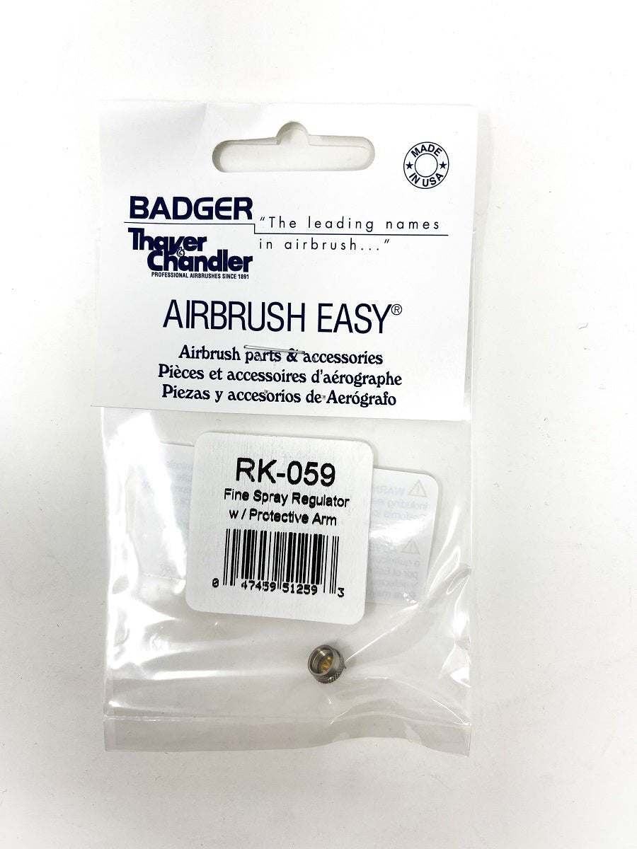 Badger Airbrush Replacement Part RK-059 Fine Spray Regulator w/Protective Arm - merriartist.com