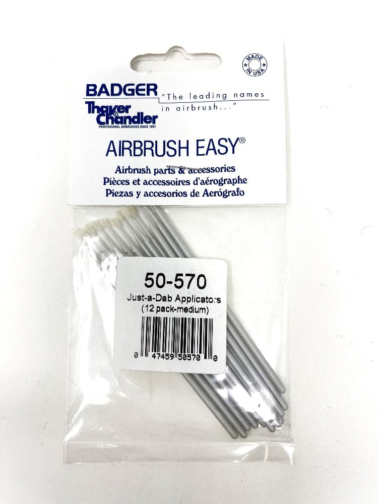 Badger Just-a-Dab Applicators - 12 pack medium - merriartist.com