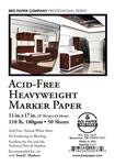 Bee Paper 11x17 inch 110 lb. (180 gsm) Acid Free Heavyweight Marker Paper 50 Sheet Pack - merriartist.com