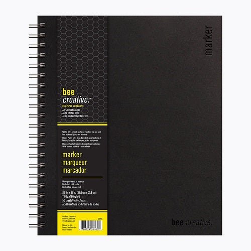 Sketchbook Marker Paper Pad,5x5 Portable Square Cloth Cover Sketchbook,  88 Sheets(176 Pages)110 GSM Smooth Bristol Paper for Pen, Pencil or