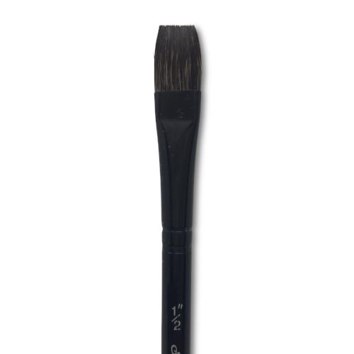 Black Velvet Watercolor Brush - Square Wash 1/2 inch - merriartist.com