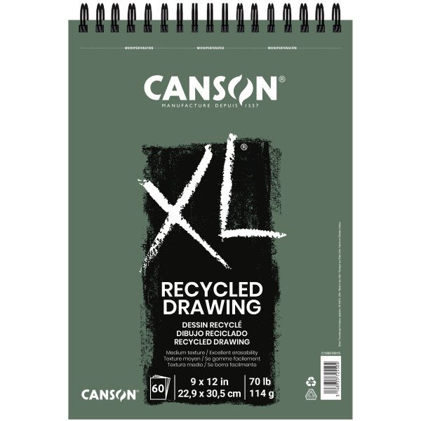 Canson XL Recycled Drawing Pad - Wirebound 9X12 - merriartist.com