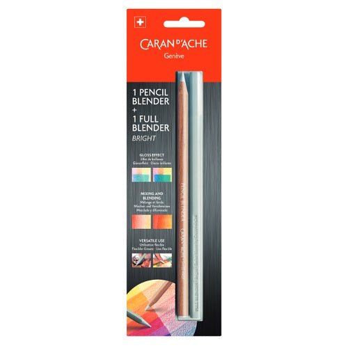 Caran d'ache Blender Pencil Combo Pack ( 1 Pencil Blender and 1 Woodless Full Blender) - merriartist.com