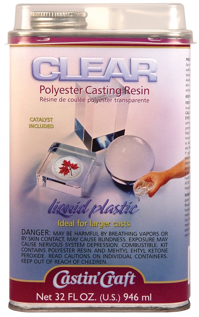 CastinCraft Clear Polyester Casting Resin with Catalyst - 32 fl oz - merriartist.com