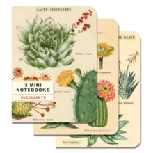 Cavallini Mini Notebook Set of 3 - Succulents - merriartist.com