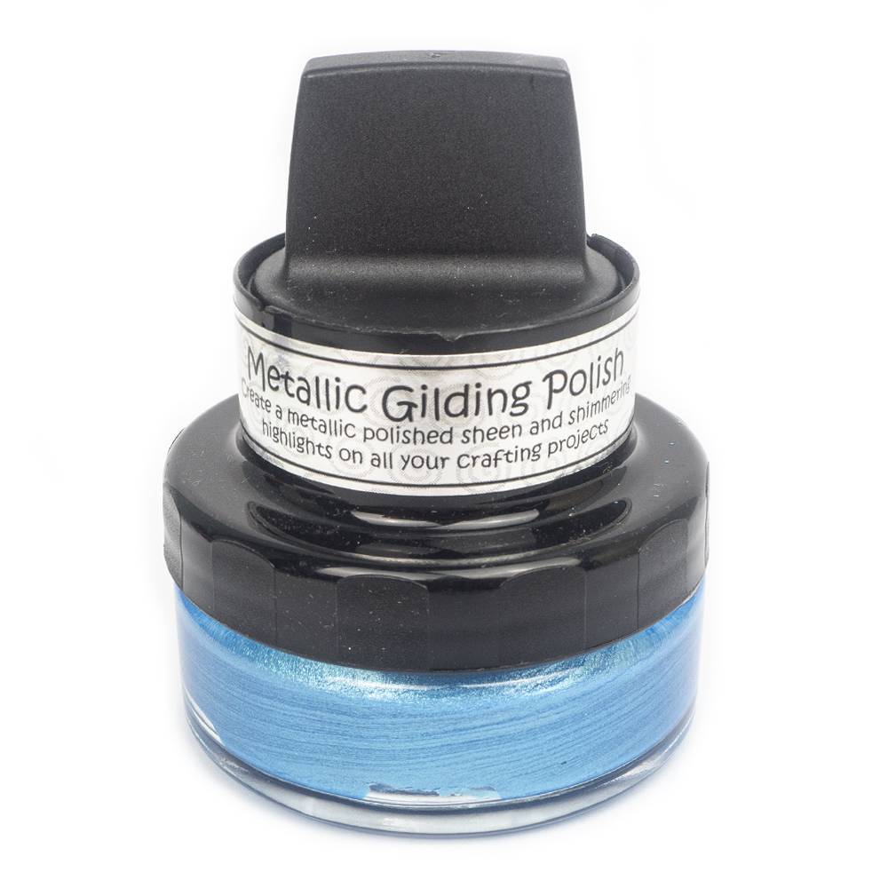 Cosmic Shimmer Metallic Gilding Polish 50 ml - Electric Blue - The Merri Artist - merriartist.com