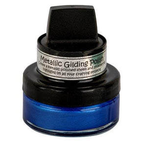 Cosmic Shimmer Metallic Gilding Polish 50 ml - Mediterranean Blue - merriartist.com