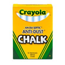 Crayola Anti Dust White Chalk - Box of 12 - merriartist.com