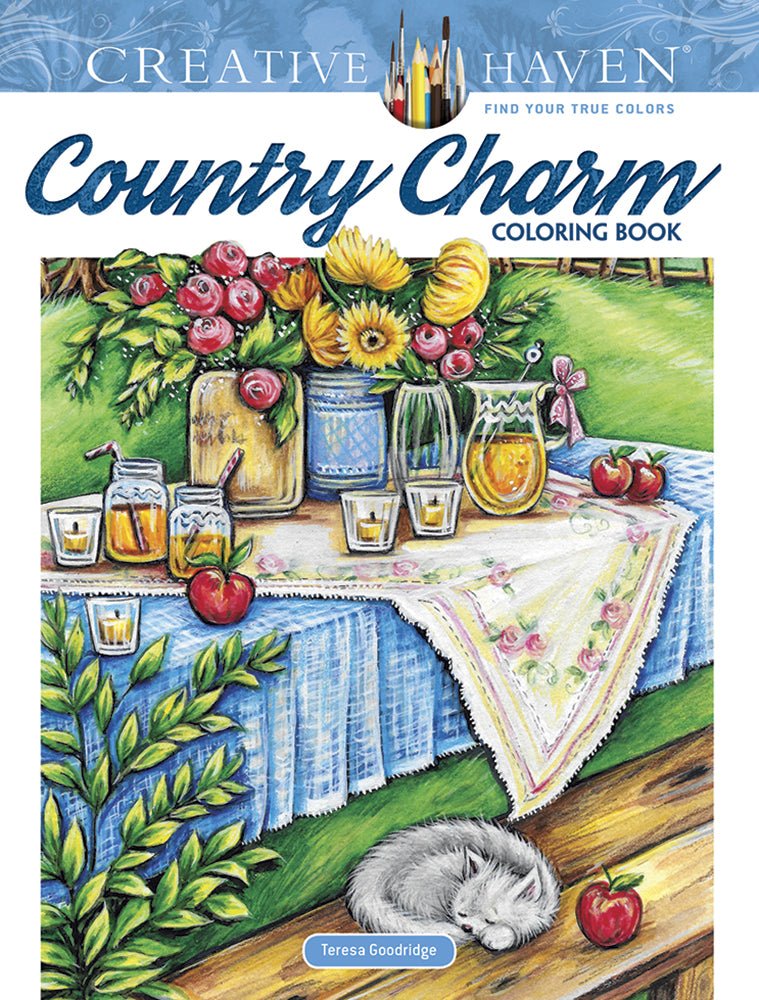 Creative Haven Country Charm Coloring Book - merriartist.com