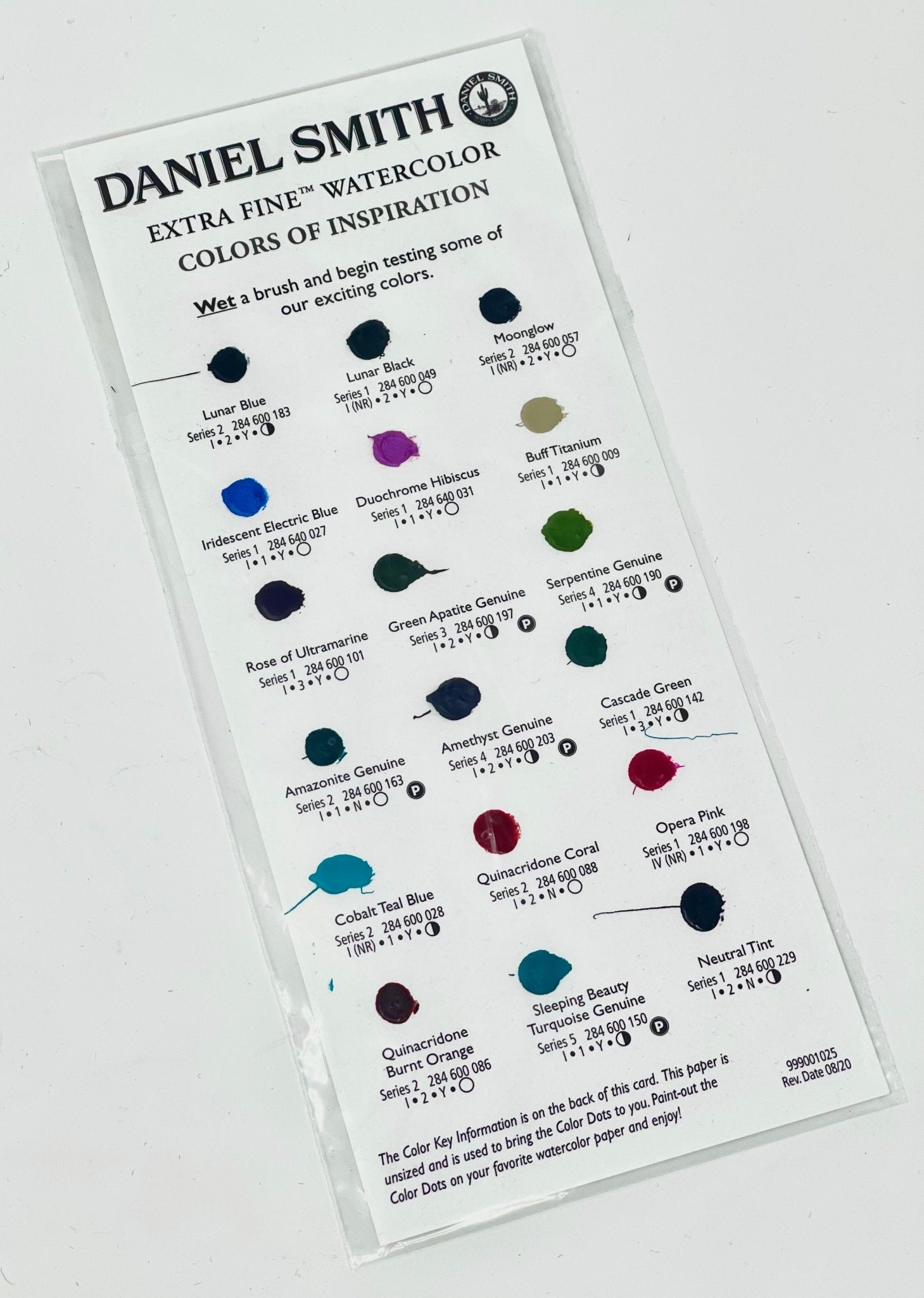 Daniel Smith Dot Card Sampler - FREE with Purchase of $15 or more of Daniel Smith Products! One per order please. - merriartist.com