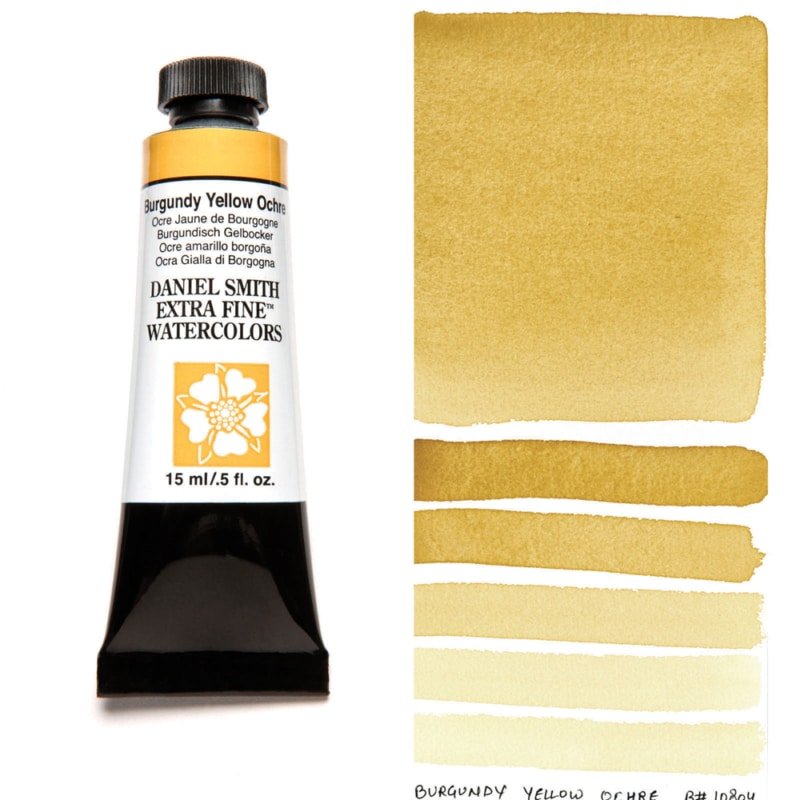 Daniel Smith Extra Fine Watercolor - Burgundy Yellow Ochre 15 ml - merriartist.com