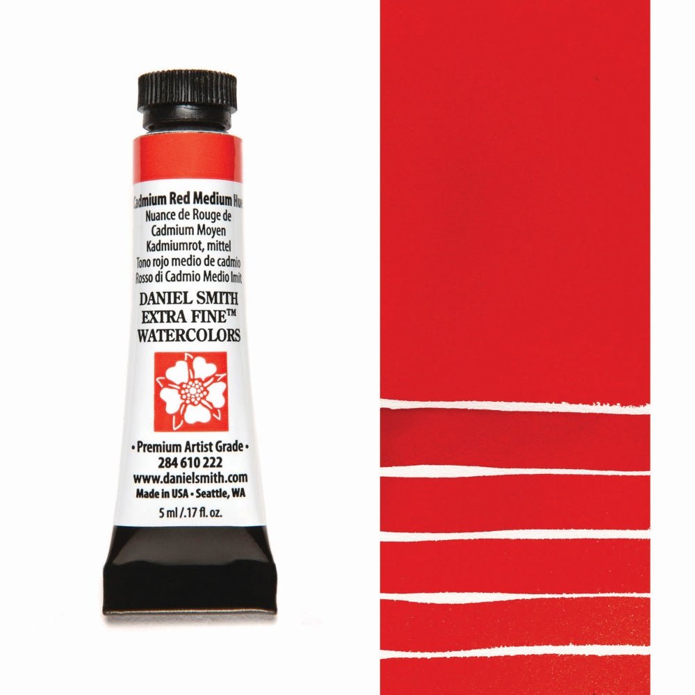 Daniel Smith Extra Fine Watercolor - Cadmium Red Medium Hue 5 ml (small tube) - merriartist.com