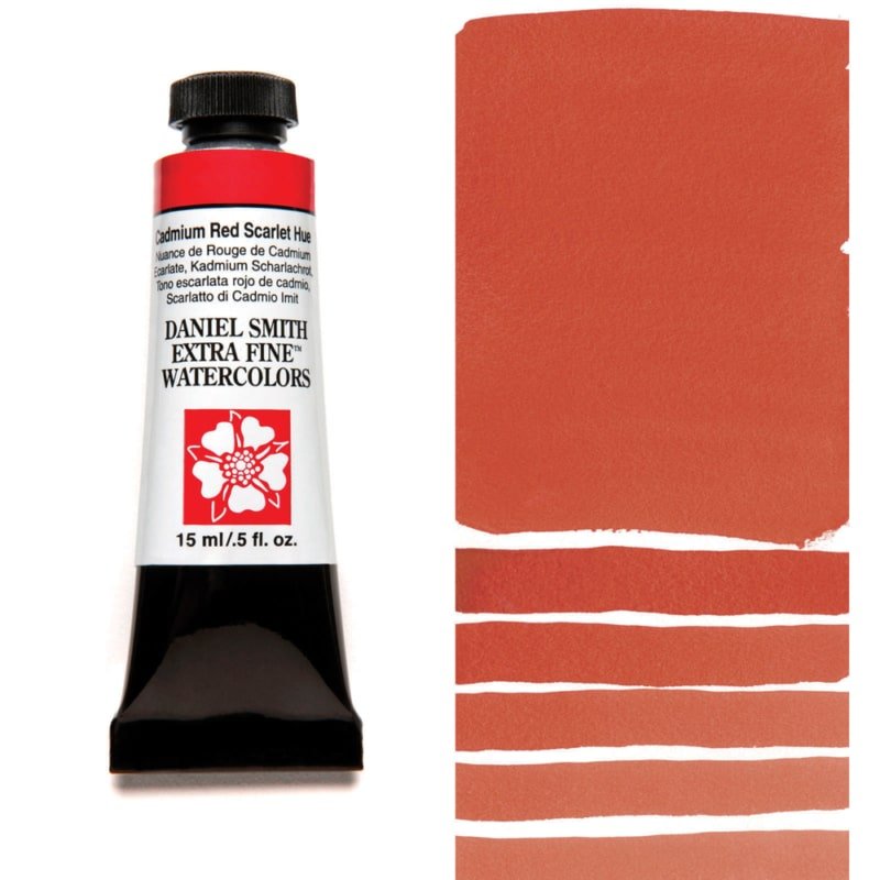 Daniel Smith Extra Fine Watercolor - Cadmium Red Scarlet Hue 15 ml - merriartist.com