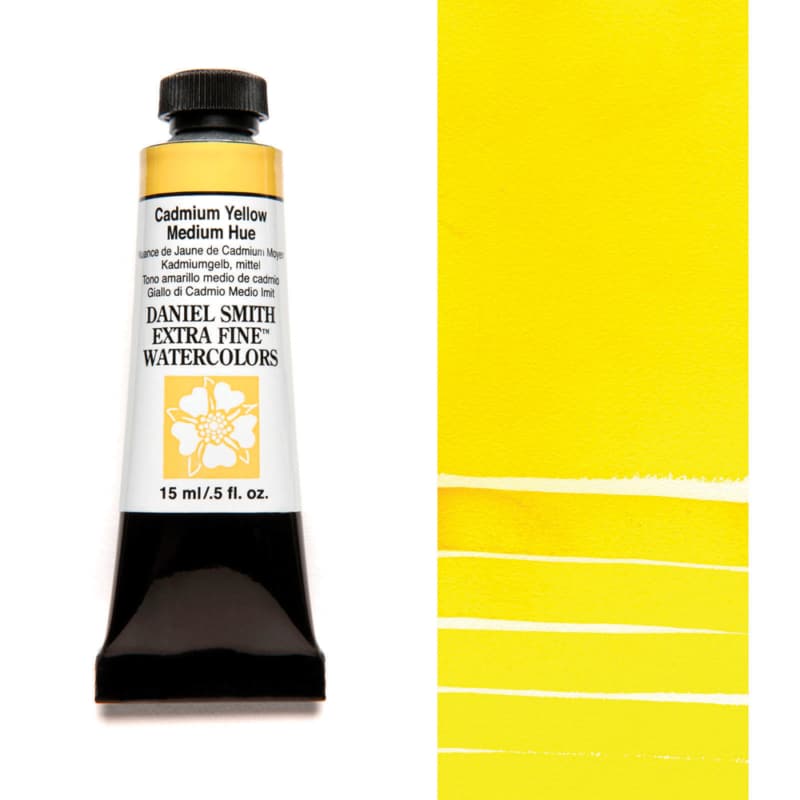 Daniel Smith Extra Fine Watercolor - Cadmium Yellow Medium Hue 15 ml - merriartist.com