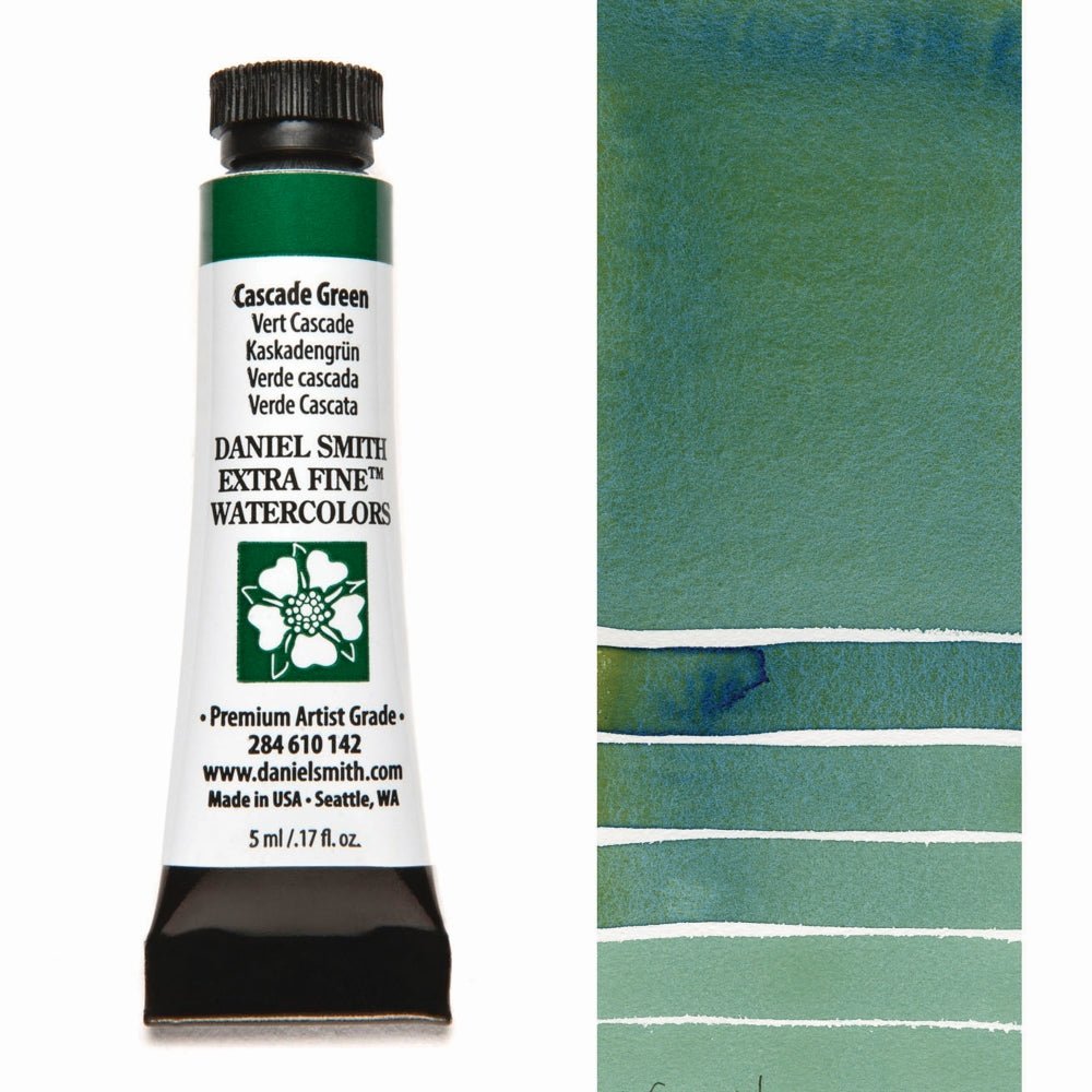 Daniel Smith Extra Fine Watercolor - Cascade Green 5 ml (small tube) - merriartist.com