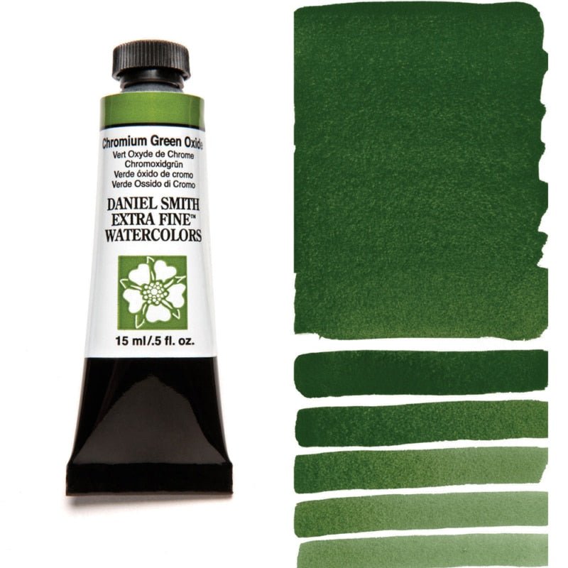 Daniel Smith Extra Fine Watercolor - Chromium Green Oxide 15 ml - merriartist.com