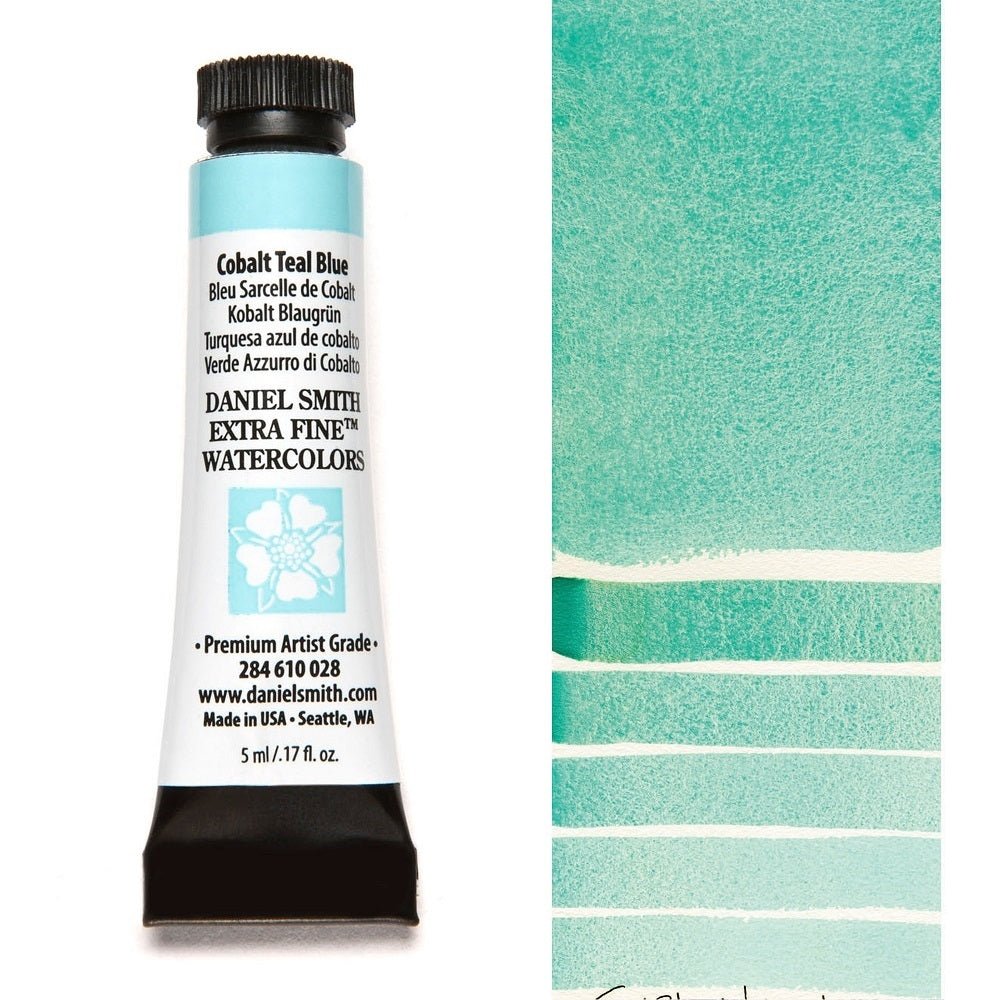 Daniel Smith Extra Fine Watercolor - Cobalt Teal Blue 5 ml (small tube) - merriartist.com