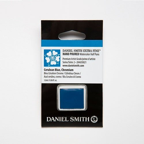 Daniel Smith Extra Fine Watercolor Half Pan - Cerulean Blue, Chromium - merriartist.com