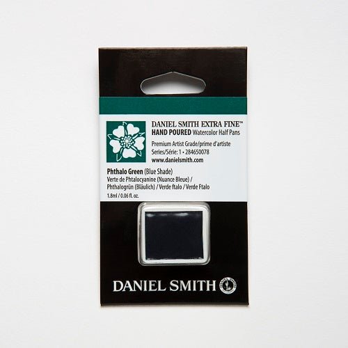 Daniel Smith Extra Fine Watercolor Half Pan - Phthalo Green (Blue Shade) - merriartist.com