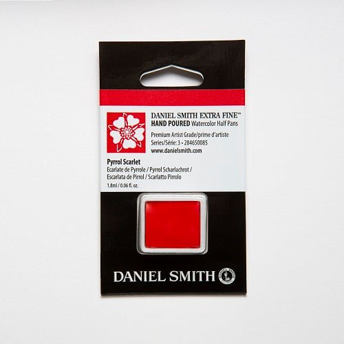 Daniel Smith Extra Fine Watercolor Half Pan - Pyrrol Scarlet - merriartist.com
