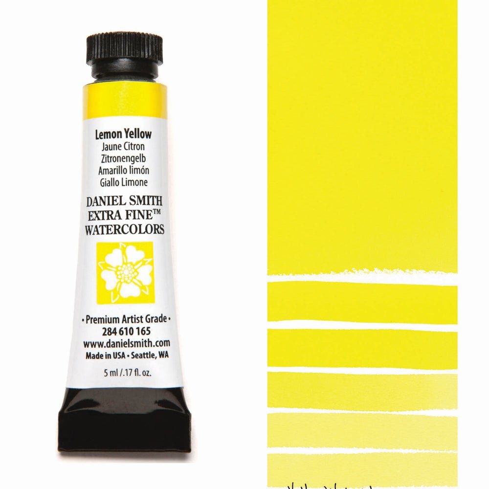 Daniel Smith Extra Fine Watercolor - Lemon Yellow 5 ml (small tube) - merriartist.com