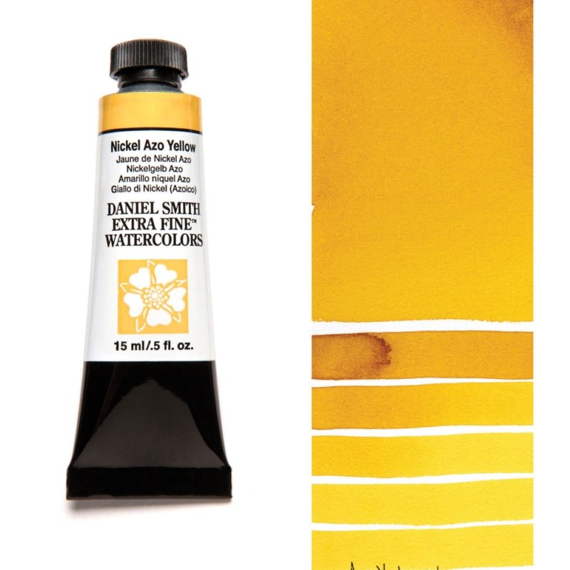Daniel Smith Extra Fine Watercolor - Nickel Azo Yellow 15 ml - merriartist.com