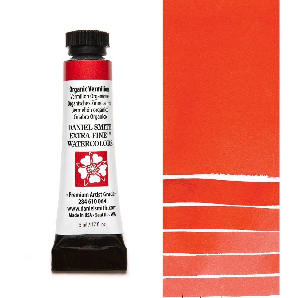 Daniel Smith Extra Fine Watercolor - Organic Vermilion 5 ml (small tube) - merriartist.com