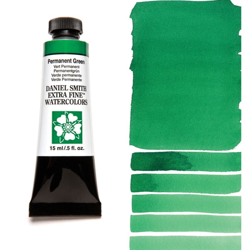 Daniel Smith Extra Fine Watercolor - Permanent Green 15 ml - merriartist.com