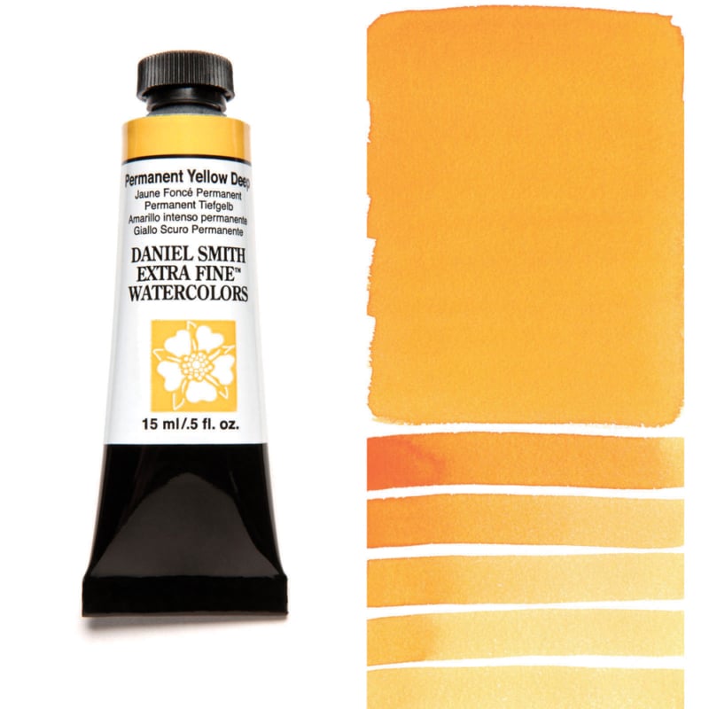 Daniel Smith Extra Fine Watercolor - Permanent Yellow Deep 15 ml - merriartist.com