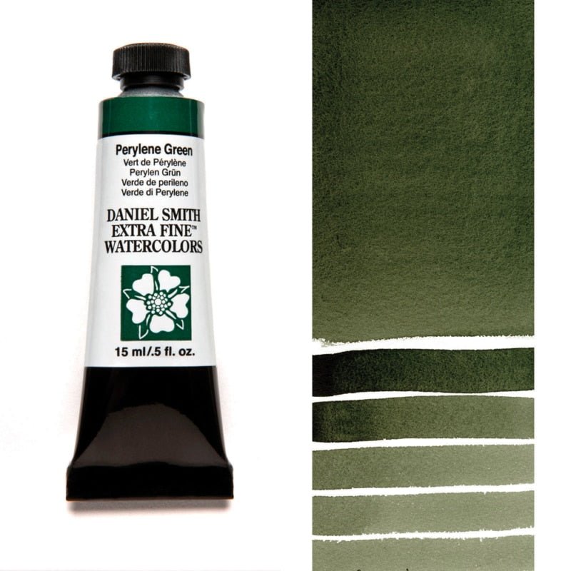 Daniel Smith Extra Fine Watercolor - Perylene Green 15 ml - merriartist.com
