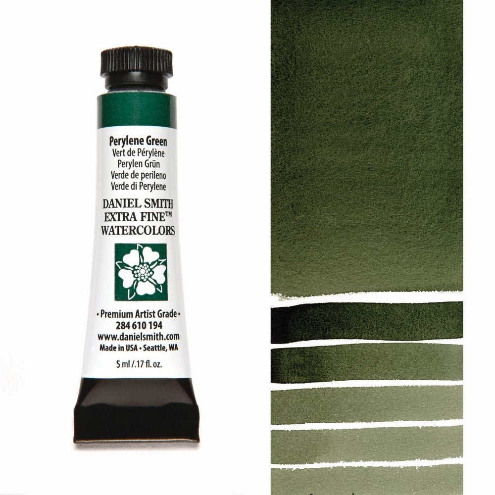Daniel Smith Extra Fine Watercolor - Perylene Green 5 ml (small tube) - merriartist.com